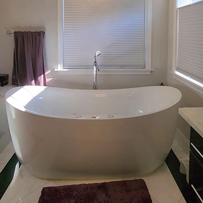 Bathtub install for your new bathroom remodel