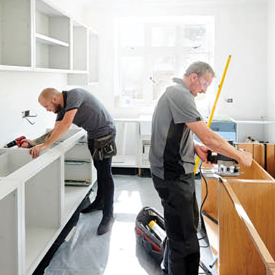 Installing Cabinets in the Kitchen